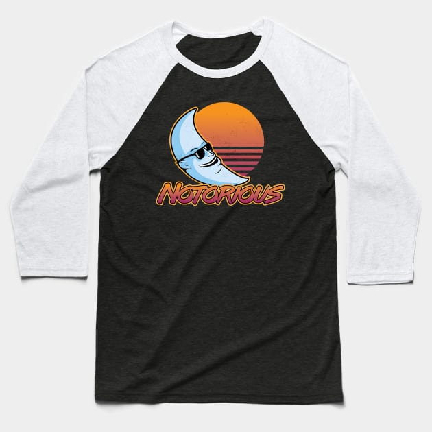 Notorious Moon Man Baseball T-Shirt by UnluckyDevil